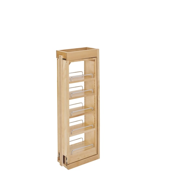 Rev-A-Shelf Maple Veneer, Light Brown, 6 in W, 33 in H, 11.13 in D, 11.13 in L, Light Brown 432-WF33-6C - main